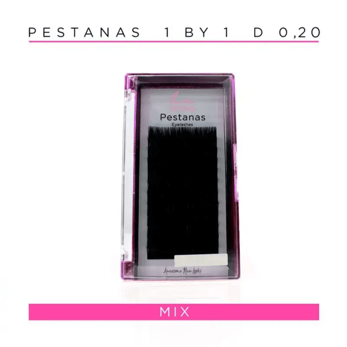 Pestanas One by One D 0,20 em caixa mix 12 filas