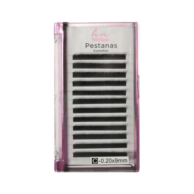 Caixa Pestanas One by One C 0,20 9mm em Caixa 12 filas