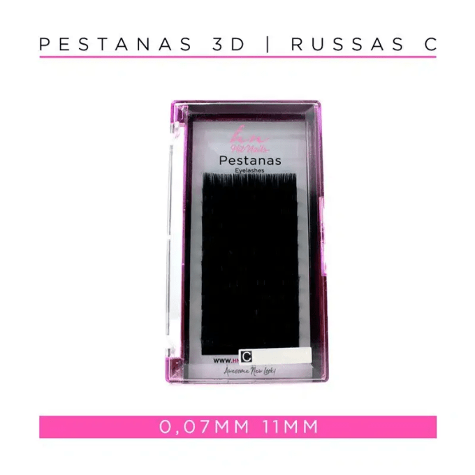 Caixa Pestanas 3D/Russas C 0,07mm 11mmCaixa