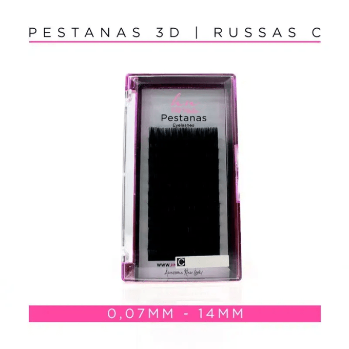 Caixa Pestanas 3D/Russas C 0,07mm 14mm