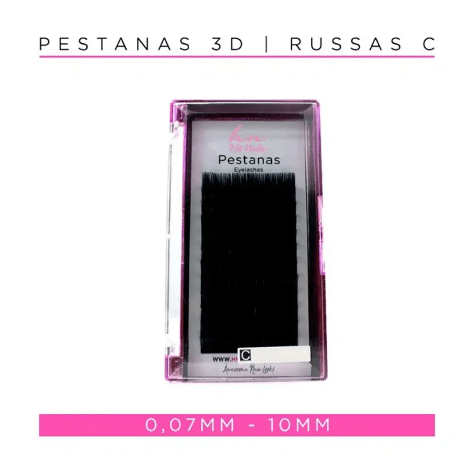Caixa Pestanas 3D/Russas C 0,07mm 10mm