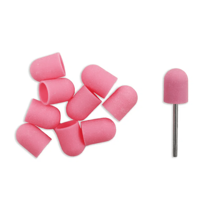 10mm Pink Sanding cap #180 10un. + 1 mandrin