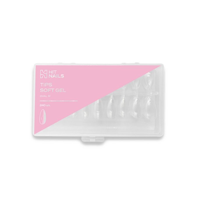 Tips Soft Gel Oval M 240 un.